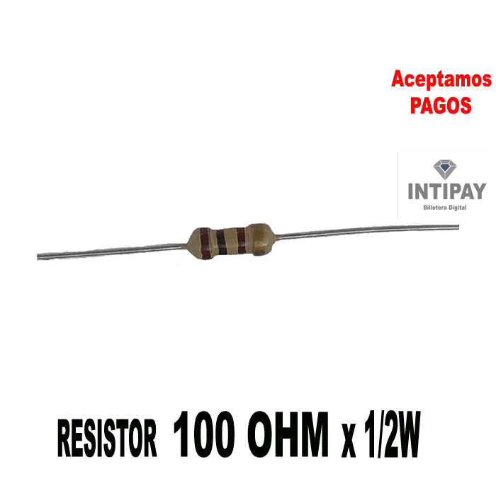 Resistor 100 OHM x medio watt